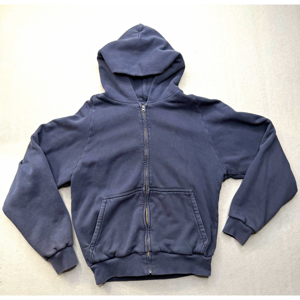 Yeezy Gap Unreleased Zip Up Hoodie Dark Navy Blue Small Double Layer Heavyweight
